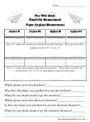 Fun With Math - Hands-on Measurement Paper Airplane Measurement Instruction