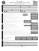 Form 355sbc - Small Business Corporation Excise Return - 2003 Printable pdf