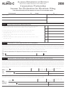 Form Al8453-c - Corporation/partnership Income Tax Declaration For Electronic Filing - 2008
