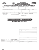 Form Htc - 60 - Homeowner's Property Tax Credit Application - 2002