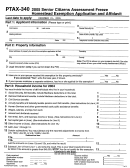 Form Ptax-340 - Senior Citizens Assessment Freeze Homestead Exemption Application And Affidavit - 2005