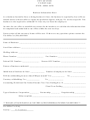 Business Information Sheet - City Of Stow