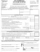 Form Ir - Income Tax Return - City Of Springdale - 2010
