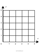 Small Single Quadrant Cartesian Grid Paper Template