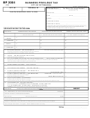 Form Bp - Business Privilege Tax - City Of Pittsburgh - 2004