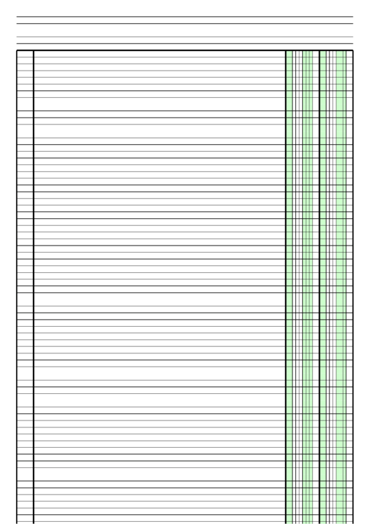 Columnar Paper With Two Columns On LedgerSized Paper In Portrait