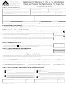 Form Rev 85 0048-1 - Application For Extension Of Time To File A Washington Estate And Transfer Tax Return