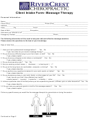 Client Intake Form - Massage Therapy