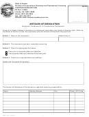 Form 08-461 - Articles Of Dissolution - 2010