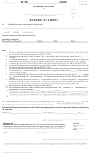 Nsy Form 113 - Warrant Of Arrest - Nova Scotia, Canada