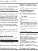 Instructions For Form Ftb 3534 - California Printable pdf
