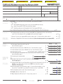Fillable Form 540 2ez - California Resident Income Tax Return - 2009 Printable pdf
