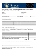 Refund Application - Emergency And Municipal Services Tax Form