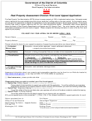 Real Property Assessment Division First Level Appeal Application Form - Government Of The District Of Columbia