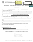 Application For Authority To Conduct Affairs For A Foreign Corporation Form - Utah Department Of Commerce