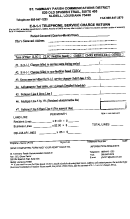 E-9-1-1 Telephone, Service Charge Return Form - St. Tammany Parish