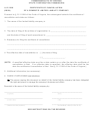 Form Llc-1050 - Certificate Of Cancellation Of A Domestic Limited Liability Company
