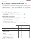 Form 3307 - Sbt Loss Adjustment Worksheet For The Small Business Credit - 2007