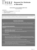 Form 29211 - Request For Estimate Of Benefits Printable pdf