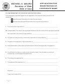 Form 635 0118 - Application For Registration Of Corporate Name