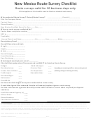 Route Survey Checklist Form