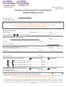 Therapy & Home Health Prior Authorization Standard Request Form