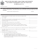 Employer-provided Long-term Care Benefits Tax Credit Worksheet For Tax Year 2010