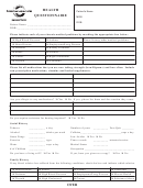Health Questionaire Form