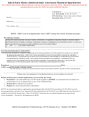 Adult Care Home Administrator Licensure Renewal Application Form
