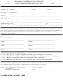 Form: Ef-app1 - Electronic Filing Application - Indiana Department Of Revenue