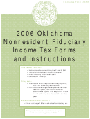 Oklahoma Nonresident Fiduciary Income Tax Forms And Instructions - 2006 Printable pdf