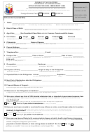 Application For Non- Immigrant Visa Form - Philippines Department Of Foreign Affairs
