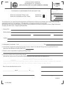 Form L-2060 - Application For A Class D Bingo License - 2008