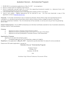 Scholarship Application Template 2003 Printable pdf