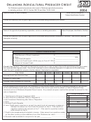 Form 520 - Oklahoma Agricultural Producer Credit - 2004