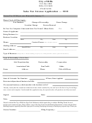 Sales Tax License Application Form - 2010