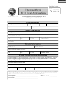 Fillable State Form 48657 - Thoroughbred 2011 Foal Application Printable pdf