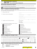 Form Idr-341 - Tax Information Request - Illinois Department Of Revenue