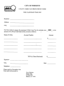 Utility Users Tax Prepayment Form For Calendar Year 2005 - City Of Modesto