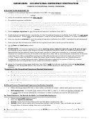 Form Inst-2 - Occupational Experience Verification Form - Colorado Division Of Private Occupational Schools