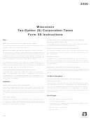 Wisconsin Tax-option (s) Corporation Taxes Form 5s Instructions - 2006