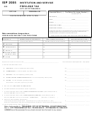 Form Isp - Institution And Service Privilege Tax - City Of Pittsburgh - 2005 Printable pdf