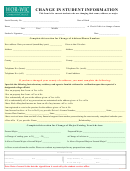 Change In Student Information Form