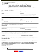 Form St-61 - Manufacturing Machinery And Equipment Exemption - Production-related Tangible Personal Property Exemption Certificate