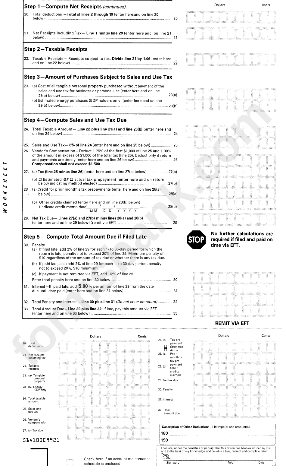 Kentucky Accelerated Sales / Use Tax Worksheet