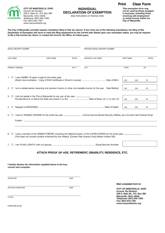 fillable-individual-declaration-of-exemption-form-ohio-income-tax-division-printable-pdf-download