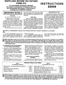 Form 515 - Maryland Income Tax Return - Instructions 2000 Printable pdf
