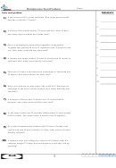 Multiplication Word Problems Worksheet (with Answers)