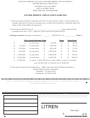 Litter Permit Application Form For 2013 - Rhode Island Department Of Revenue