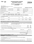 Form Pt - Property Tax Deferral Loan Application 2004